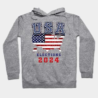 USA Flag - 2024 Elections Hoodie